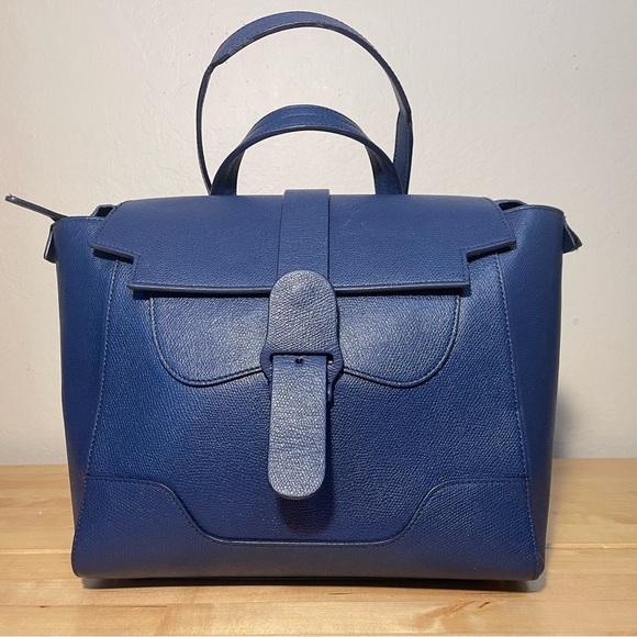 Senreve Handbags - Senreve Midi Maestra Italian Pebbled Marine Leather Bag